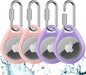UNBREAKcable AirTag Holder for Apple - 4 Pack Air Tag Case [Professional Carabiner] [Waterproof] [Shockproof] TPU AirTag Keychain for Kids, Pets, Keys, Luggage, Backpacks