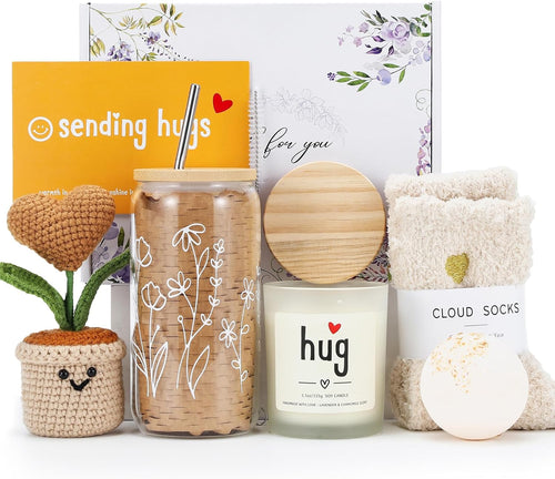 isolune Get Well Gift Box for Women - Hugs & Healing Luxury Care Package for Her, Feel Better Soon Basket - Sympathy and After Surgery Recovery Gifts - Thinking of You
