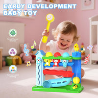 Hammer Montessori Toddler Toys, Interactive Musical Toy for 1-2 Year Old Boys & Girls,STEM Educational Toy with English & Spanish, for Ages 6-9,9-12,12-18,18-24+ Months