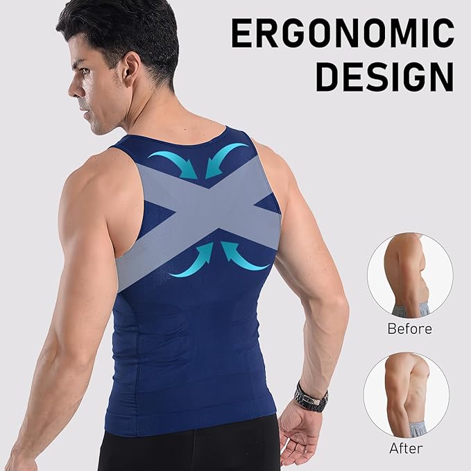 Shaperluv for Men, 2025 New Shaperluv Tank 2.0 Mens, Shaper Luv Tank for Men Big and Tall, Male Compression Shirt