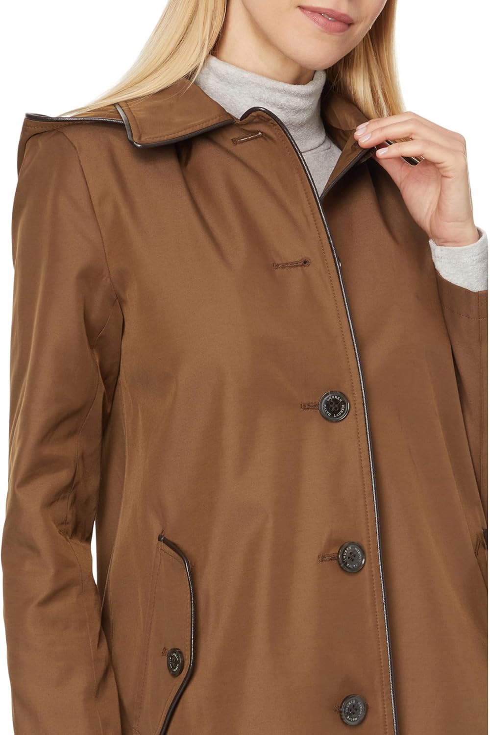 Lauren Ralph Lauren womens Sb W Faux Leather Trim 34"