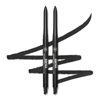 Revlon ColorStay Pencil Waterproof Eyeliner, Smudge-Proof, Eye Makeup with Built-In Sharpener, 202 Black Brown, 0.01 oz
