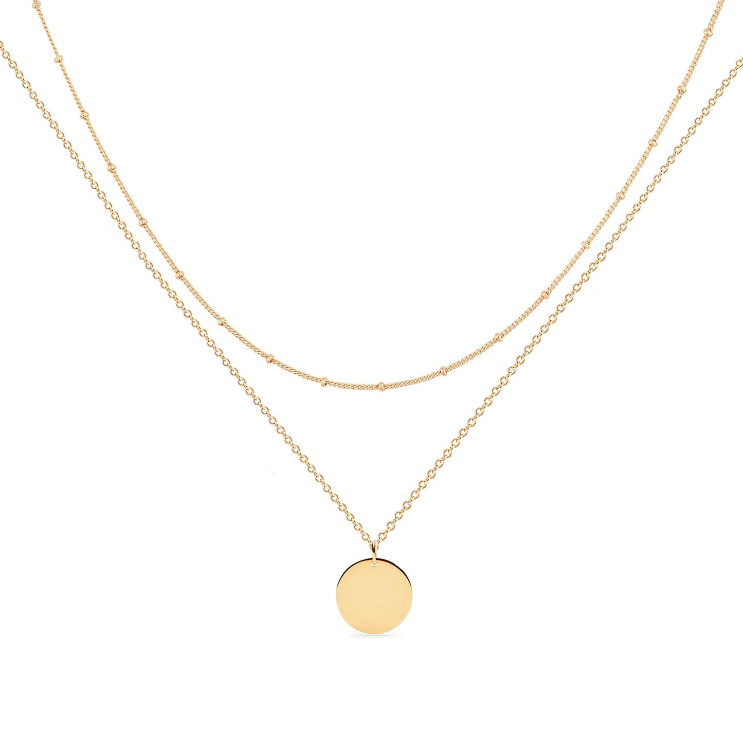 MEVECCO Layered Heart Necklace Pendant Handmade 18k Gold Plated Dainty Gold Choker Arrow Bar Layering Long Necklace for Women