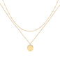 MEVECCO Layered Heart Necklace Pendant Handmade 18k Gold Plated Dainty Gold Choker Arrow Bar Layering Long Necklace for Women