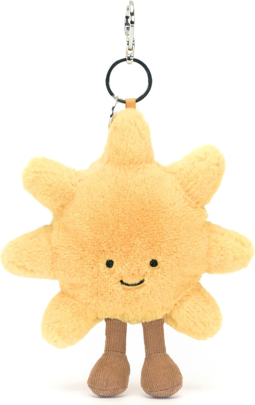 Jellycat Amuseables Sun Bag Charm, 5.5 inches - Sun Plush Keychain - Great Gift Idea