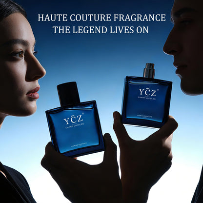 Ycz Midnight Marine Eau de Parfum for Men, 1.7 Fl Oz (50 mL), Long-Lasting Cologne, Fresh Marine & Woody Fragrance with Grapefruit, Ginger and Cedar Notes for Daily Wear, Date Night and Gifts