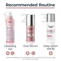 Eucerin Radiant Tone Dual Serum Dark Spot Corrector, Dark Spot Serum with Thiamidol and Hyaluronic Acid, Helps Visibly Reduce the Look of Persistent Dark Spots, 1 Fl Oz Bottle