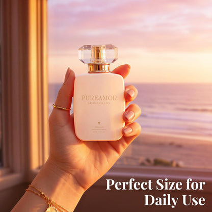 PUREAMOR Pheromone Perfume for Women, Moonlight Mellow Extrait de Parfum - Long Lasting Sweet Floral Gourmand Scent, 30% High Concentration, Full Size Fragrance Spray, 1.0 oz / 30 ml