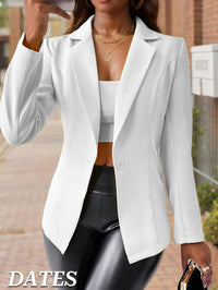 Mina Self 2025 Fall Women's Casual Blazer - Full-Lined Button Lapel Lightweight Slim Fitted Office Work Business Suit Jacket