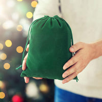 SilTriangle 48 Pcs Christmas Drawstring Gift Bags Bulk Small Cloth Christmas Sack Fabric Holiday Wrapping Pouches Xmas Drawstring Bags for Party Favor DIY Present Candy Goodie 6 x 8'', Red Green White