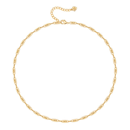 Aobei Pearl 18K Gold Plated Paperclip Chain Choker Satellite Chain Freshwater Cultured Biwa Pearl Pendant Necklace Dainty Turquoise Jewelry for Women
