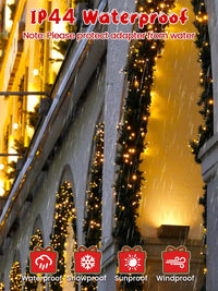 50FT 1000 LED Christmas Cluster Lights, Firecracker String Lights with Remote & 8 Modes & Timer, Waterproof Fairy Twinkle Light Plug in for Indoor Outdoor Party Garden Xmas Tree Decoration, Warm White