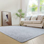 duduta Navy Blue Fluffy Plush Runner Rugs 2x6 ft Tie Dye Rectangle Shag Rug for Bedroom Dorm Living Room Kids Room, Machine Washable Anti-Slip