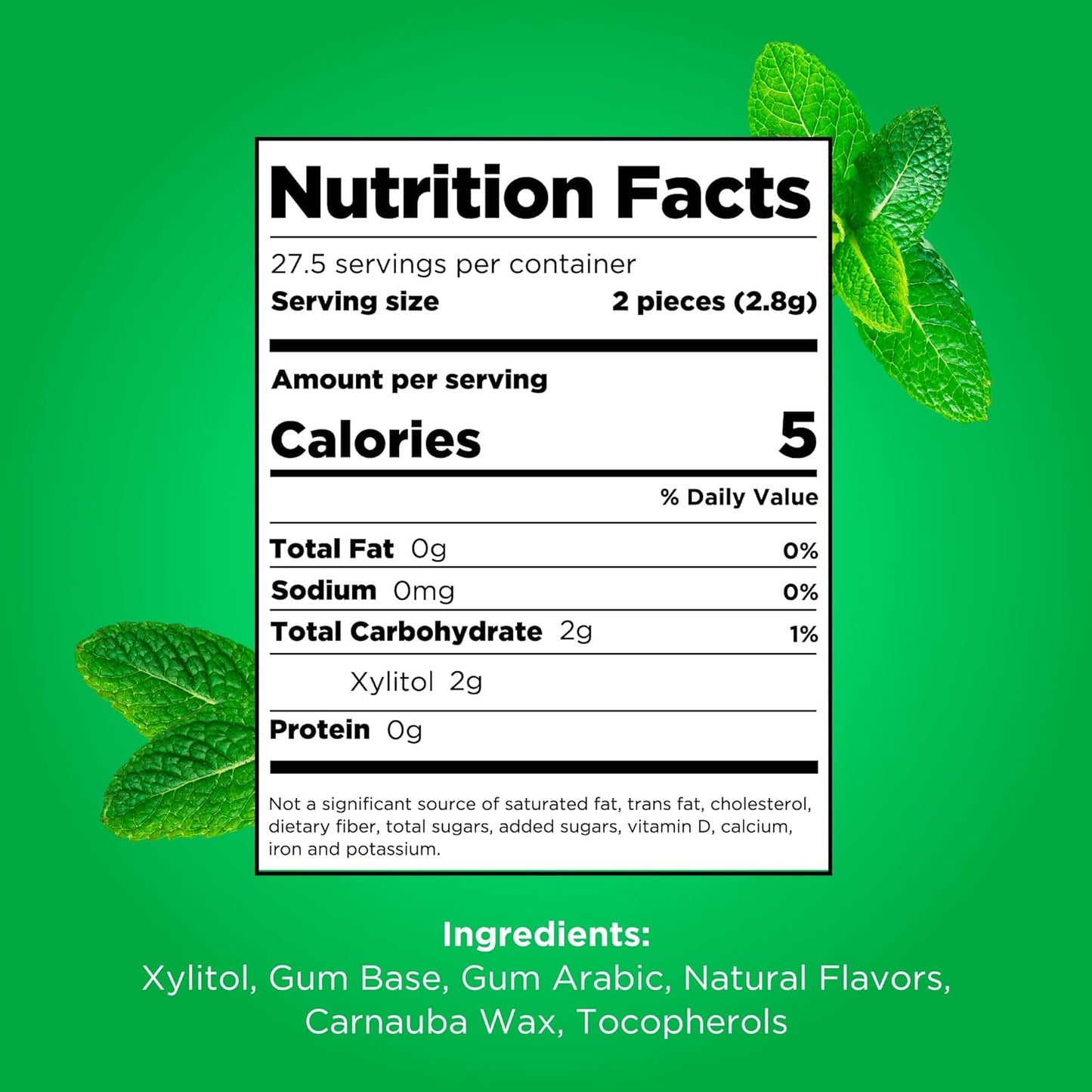 PUR Gum | Aspartame Free Chewing Gum | 100% Xylitol | Natural Spearmint Flavored Gum, 55 Pieces (Pack of 3)