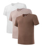 DAVID ARCHY Men's Undershirt Bamboo Rayon Moisture-Wicking Crewneck T-Shirts Stretch Tees for Men, 3 or 5 Pack