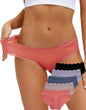ADOVAKKER Women's Underwear Low Rise Lady Micro Smooth Breathable Briefs Hipster Panties Multipack Printing J-S1