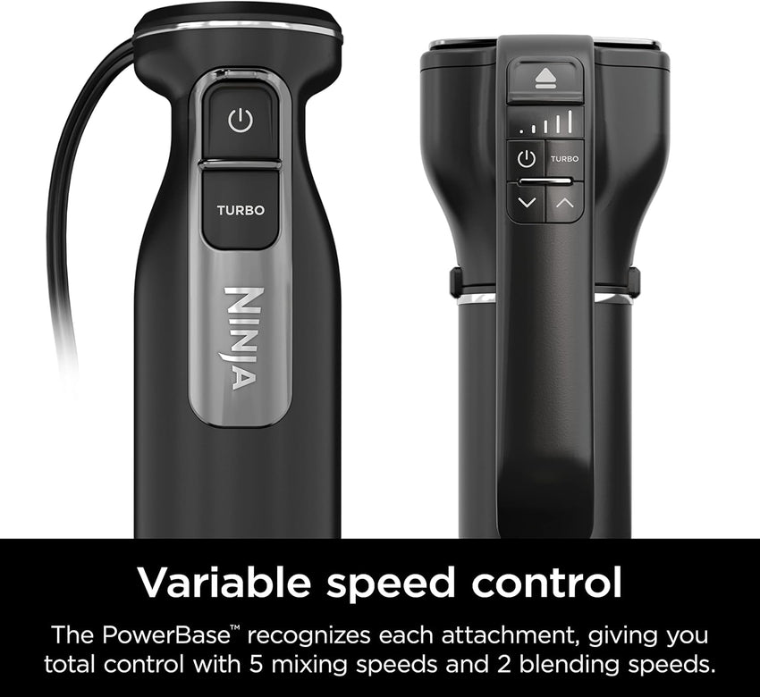 Ninja CI100C Foodi Power Mixer System Immersion Blender and HandMixer Combo, Black