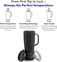 Nextmug Ultra - Temperature-Controlled, Self-Heating Travel Mug (Black - 24 oz.)