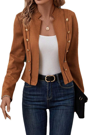 Mina Self Womens Cropped Suede Blazer Jacket 2024 New Spring Fashion Casual Lightweight Petite Fitted Office Outwear Suit…