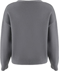 ZOCAVIA Women's Floral Knit Sweaters Cardigan Fall Winter Button Down Open Front Casual Flower Embroidered Cropped Sweaters