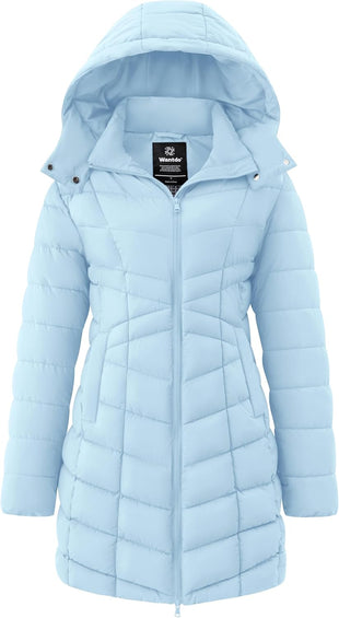 wantdo Women's Puffer Jacket Warm Padded Winter Coat Long Quilted Jacket (Available in Plus Size)