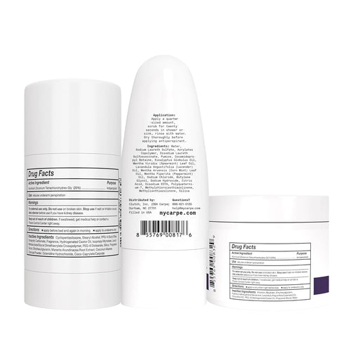 Carpe Clinical Grade Underarm Regimen - Combat sweat, Block excessive sweating and Help control hyperhidrosis with a Premium 3-step Sweat Protection System. - Fresh Linen Scent