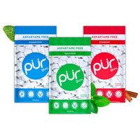 PUR Gum | Aspartame Free Chewing Gum | 100% Xylitol | Natural Spearmint Flavored Gum, 55 Pieces (Pack of 3)