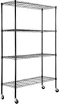 VEVOR Storage Shelving Unit, 5-Tier Adjustable, 2000 lbs Capacity, Heavy Duty Garage Shelves Metal Organizer Wire Rack, Black, 60" L x 24" W x 78" H for Kitchen Pantry Basement Bathroom Laundry Closet