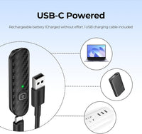 ATUMTEK Bluetooth Remote Shutter, Carbon Fiber Design, Rechargeable Camera Remote Control for iOS & Android Smartphones, Compact and Portable, with Type-C Charging, 10m Remote Range, Bluetooth 5.0