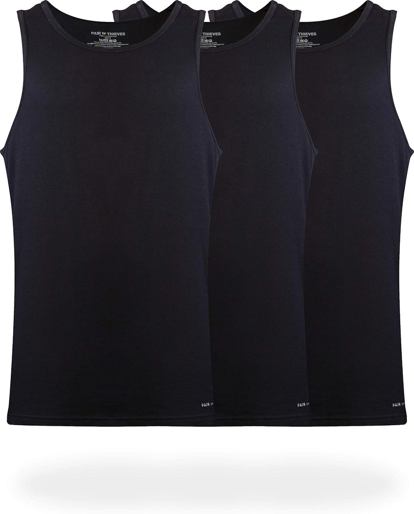 Pair of Thieves Men's Tank Top Undershirts 3 Pack - Slim Fit, Soft & Breathable Tank A Shirt - Comfortable Men's Undershirts