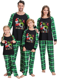 VS&LLWQ Family Christmas Pjs Matching Sets Christmas Pajamas for Family Christmas Elf Pjs Holiday Xmas Jammies Set