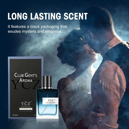 Ycz Midnight Marine Eau de Parfum for Men, 1.7 Fl Oz (50 mL), Long-Lasting Cologne, Fresh Marine & Woody Fragrance with Grapefruit, Ginger and Cedar Notes for Daily Wear, Date Night and Gifts