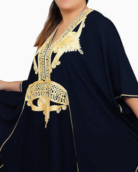 Moroccan Caftan Women Plus size Hand Made Caftan with Embroidery XXL
