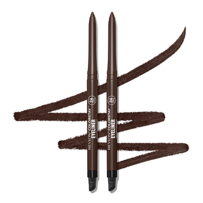 Revlon ColorStay Pencil Waterproof Eyeliner, Smudge-Proof, Eye Makeup with Built-In Sharpener, 202 Black Brown, 0.01 oz