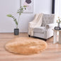 duduta Navy Blue Faux Sheepskin Throw Rug 2x3 ft, Fluffy Shag Fur Chair Cover Small Bedside Dorm Rug Non Slip Machine Washable