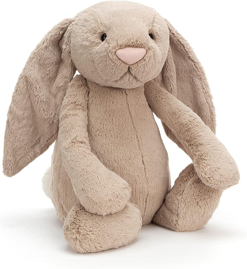 Jellycat Bashful Beige Bunny Stuffed Animal, Medium 12 inches - Rabbit and Bunny Plush Toy - Classic Children's Gift