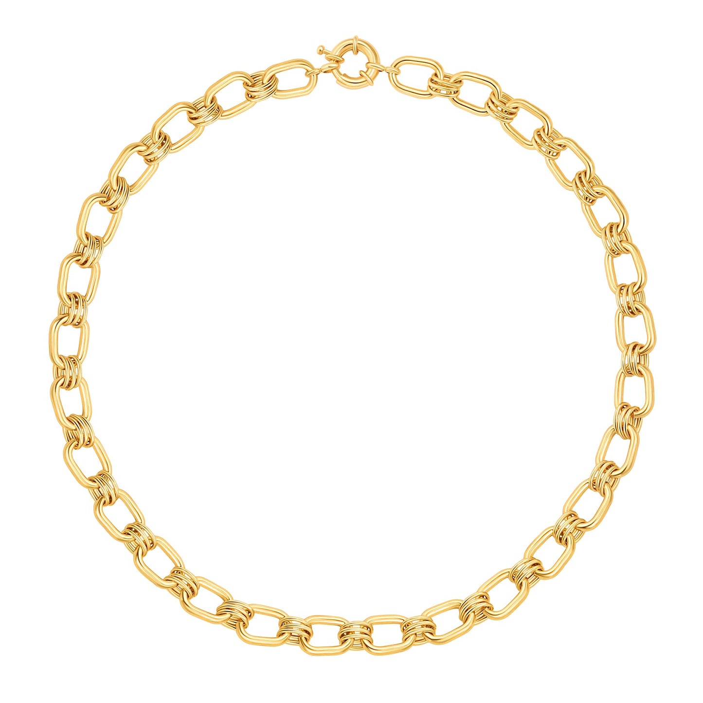 Aobei Pearl 18K Gold Plated Paperclip Chain Choker Satellite Chain Freshwater Cultured Biwa Pearl Pendant Necklace Dainty Turquoise Jewelry for Women