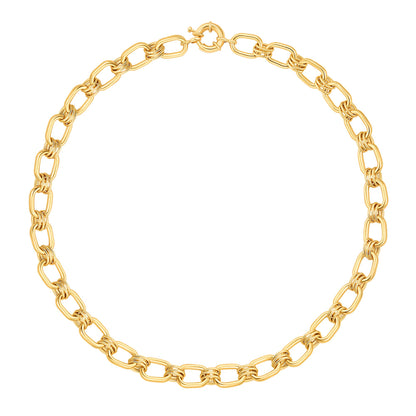 Aobei Pearl 18K Gold Plated Paperclip Chain Choker Satellite Chain Freshwater Cultured Biwa Pearl Pendant Necklace Dainty Turquoise Jewelry for Women
