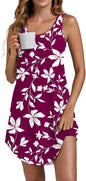 Vrtige Women's Tank Nightgown Sleeveless Sleepwear Scoop Neck Full Slip Chemise Nightdress