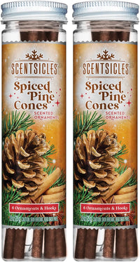 Scentsicles White Winter Fir Scented Christmas Tree Ornaments - 2 Bottles (12 Sticks Total)