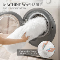 Ashler Faux Fur Rug, Dark Blue Area Rugs, Fluffy Sheepskin Fur Rug, Fuzzy Ultra Soft 2 x 6 Ft Rugs, Machine Washable Shag Rug, Nursery Throw Rugs for Bed, Living, Kids Room