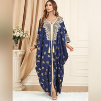 Embroidered Abaya Kaftans for Women Modern Elegant Dubai Moroccan Dubai Kaftan Dresses Abaya for Women Muslim Dress