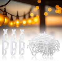 Blulu 150 Pcs Christmas Light Clips Hooks, Outdoor Universal Gutter and Shingle Clip Compatible with C9 C7 C6 for Roof, Roof Ridge Line, Fence, Icicle Lights (Clear)