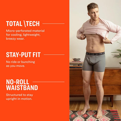Pair of Thieves Super Fit Men's Boxer Briefs – Soft, Breathable, Quick-Dry Underwear with 4-Way Stretch (2 & 3 Pack)