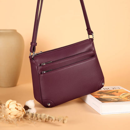 WESTBRONCO Crossbody Bags for Women, Medium Size Shoulder Handbags, Satchel Purse with Multi Zipper Pocket