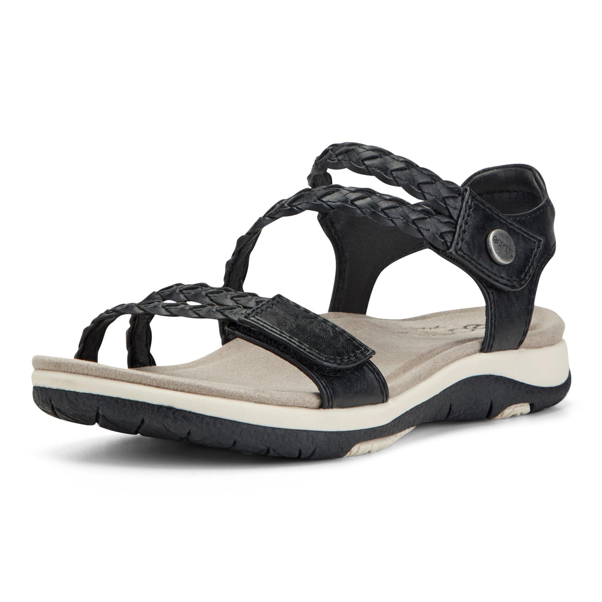 Earth® Stellon Casual Sandals, Black 001, 7.5 WEarth® Stellon Casual Sandals, Black 001, 7.5 W