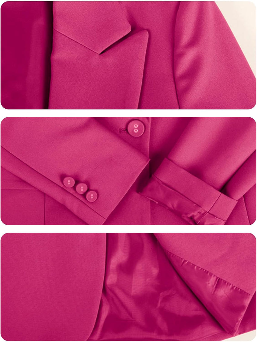 Mina Self 2025 Fall Women Blazers for Work Casual One-Button Petite Fitted Business Professional Suit Jacket with Pockets