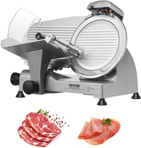 VEVOR Commercial Meat Slicer, 320W Electric Deli Food Slicer, 12 inch Carbon Steel Blade Electric Food Slicer, 350-400RPM Meat Slicer, 0-0.6 inch Adjustable Thickness for Cheese, Veggies, Ham