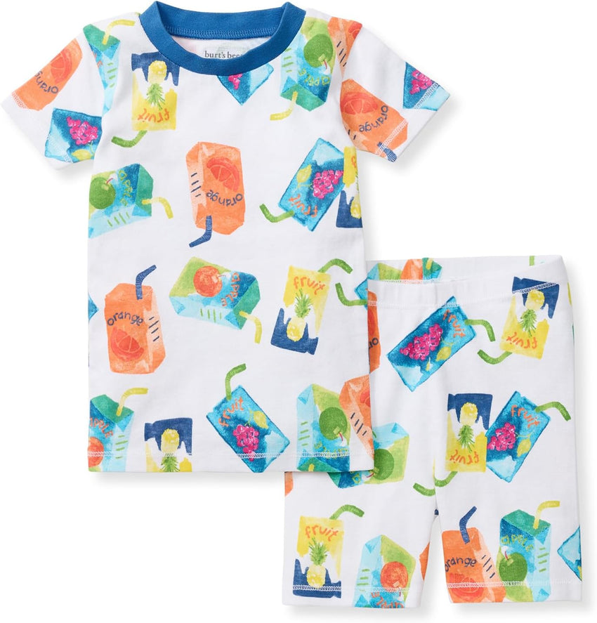 Burt's Bees Baby Girls' Pajamas, 2-Piece Long Sleeve Tee and Pants Organic Cotton PJ Set