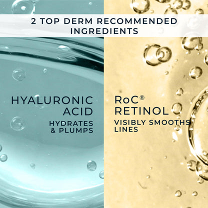 RoC Retinol Correxion Max Daily Hydration Anti-Aging Face Moisturizer with Hyaluronic Acid, Oil Free Skin Care Cream for Fine Lines, Dark Spots, Post-Acne Scars, Retinol Moisturizer, 1.7 Ounces